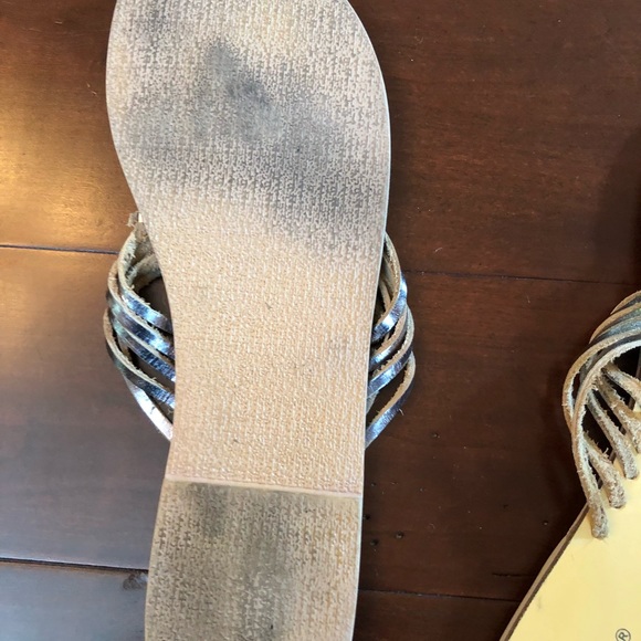 Diba Silver Flip Flops - Picture 2 of 5